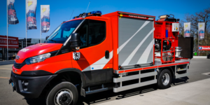 Beschriftung Einsatzfahrzeug Schlauchverlegefahrzeug